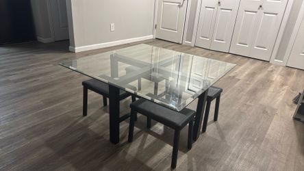 Cristal, Coffee table, wait for little  bench