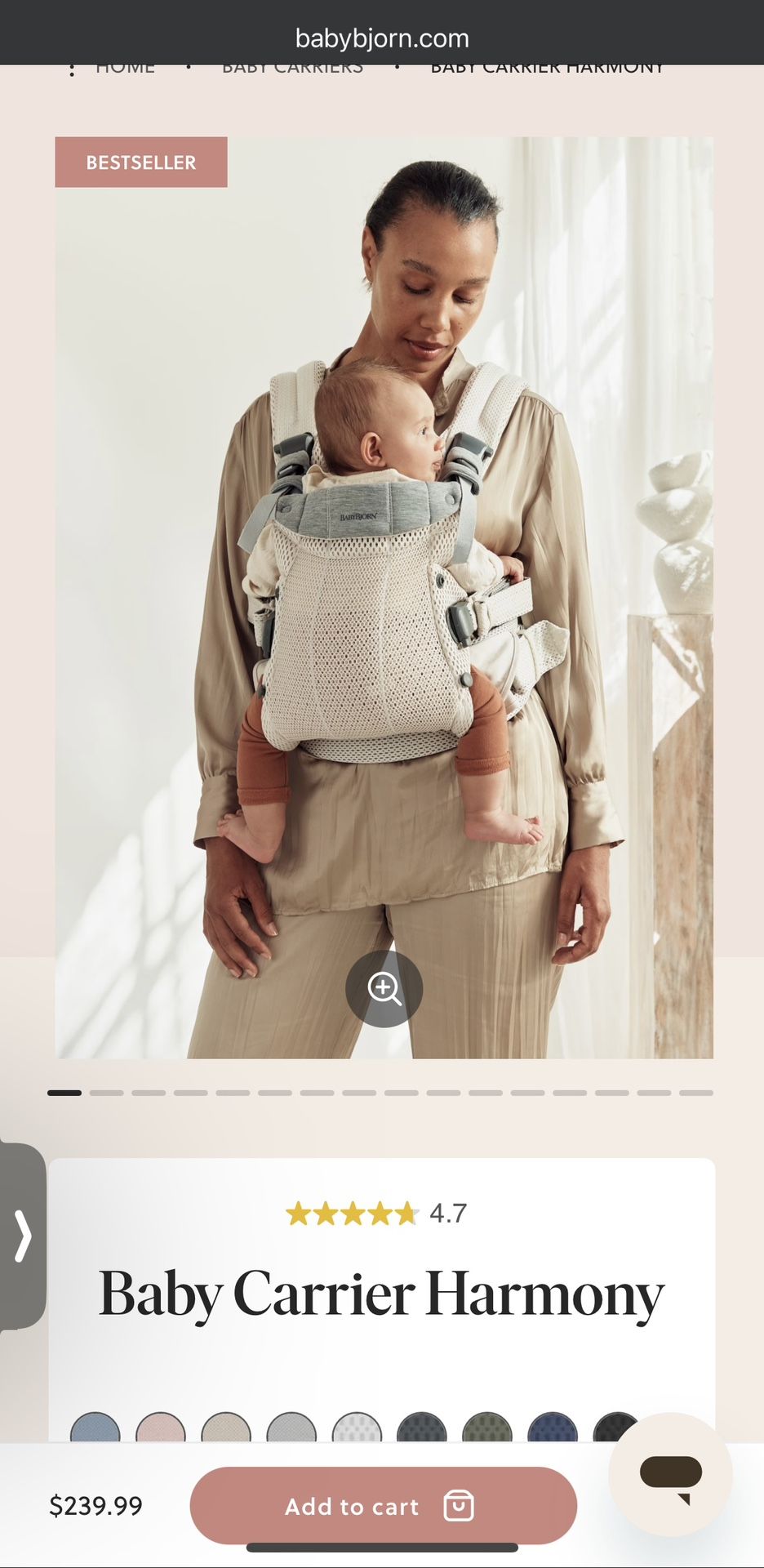 BabyBjorn Baby Carrier Harmony 3D Mesh