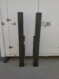 2 Black Wood Queen Headposts