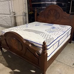 King Bed Frame With Mattress 