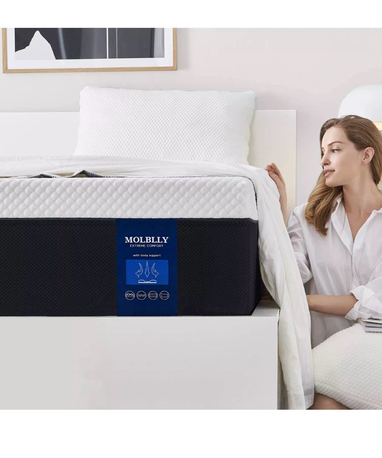 F18 $140 10 inch Queen Size Cool Gel Memory Foam Mattress With