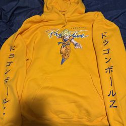 Primitive x Dragon Ball Z Yellow Hoodie Size M