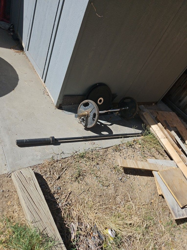 Olympic Bar Set Curl And Bench "Bars"