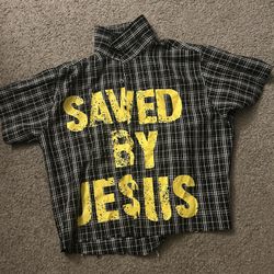 Saved by Jesus button up