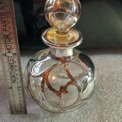 $50! Awesome Antique Silver And Glass Bottle