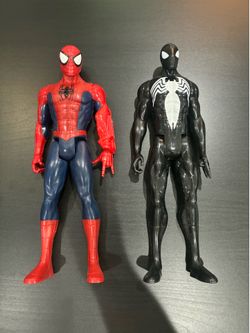 Hasbro Marvel Titan Hero Series Spider-Man & Black Suit Action Figures 12”