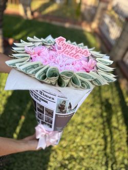 Custom Graduation Money Flower Bouquet