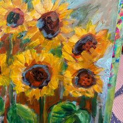 Sunflowers Painting By D. Reed $75.00