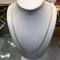 14k Yellow Gold Figaro Chain 22” 4.4 Grams 2mm 💵  💳  💵  Cash and Card Accepted