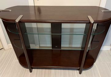 Wood Glass Entertainment Stand