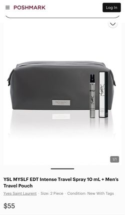 YSL MYSLF EDT Intense Travel Spray 10 mL + Men's Travel Pouch