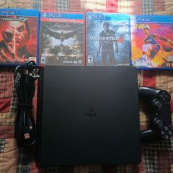 PS4 Slim W 4 Games Good Condition 