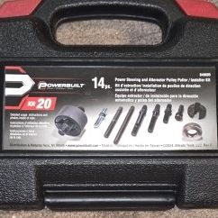 Powerbuilt 648605 Power Steering and Alternator Pulley Puller / Installer Kit. 