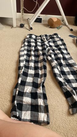 Justice Black & White Plaid Pajama bottoms– Size S