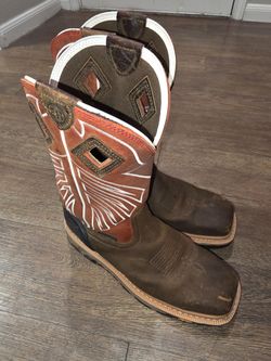 Size 10 Justin Roughneck Waterproof Steel Toe Work Boots
