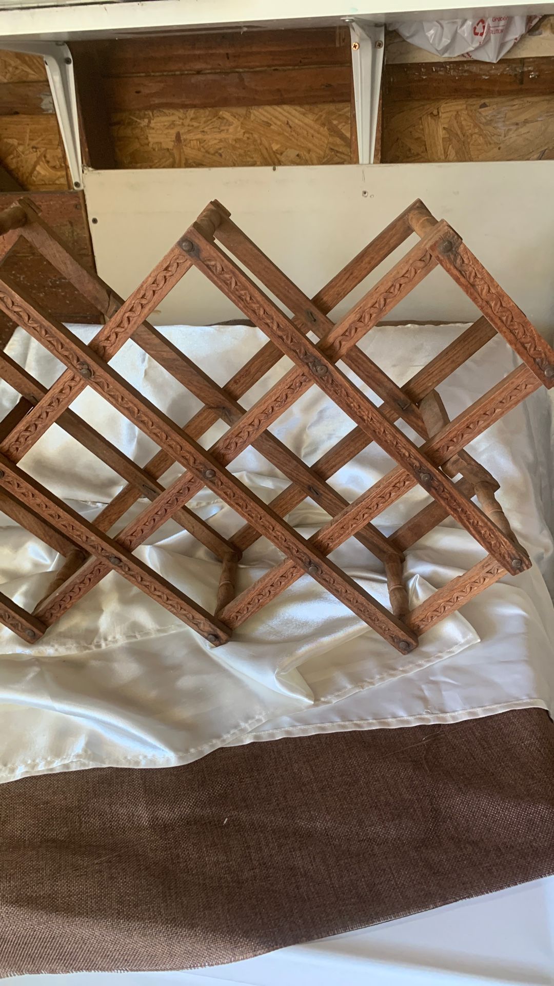 Vintage Wood Wine Rack
