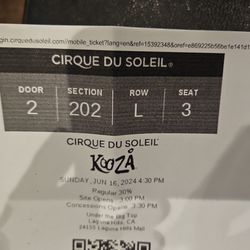 Cirque Du Soleil Tickets 