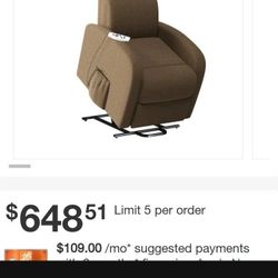 Light To Brown Lift Chair Recliner Chair With Heater And Massage Brand New In The Box