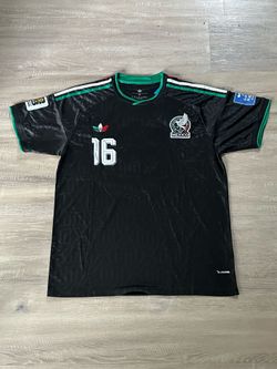 J Quiñones #16 Fan Version Mexico Kit Black World Cup Patch Mens 3XL