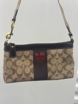 Coach Signature Stripe Small Shoulder Bag