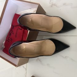 Christian Louboutin Black, Hot chick 100 patent 
