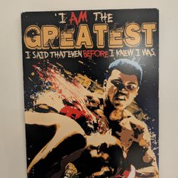 Muhammad Ali Wooden Art Piece 