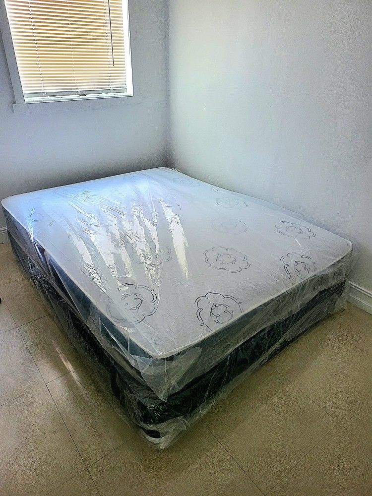 NEW FULL MATTRESS WITH BOX SPRING 🔝 ALL SIZES IN STOCK