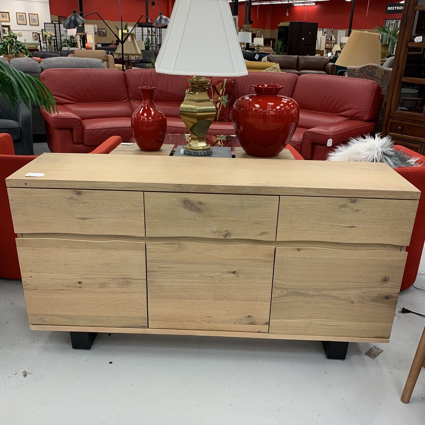 White Oil Live Edge Sideboard 