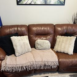 Brown Leather Sofa For Sale! 
