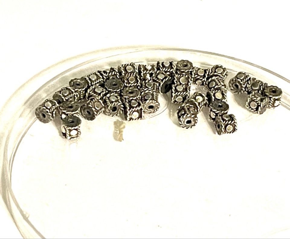 6 Sterling Bali Spacer Beads SV15