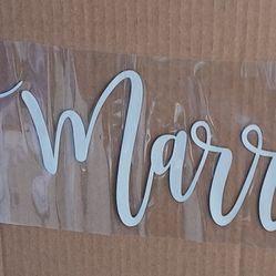 "Just Married " Window Decal