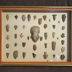 FRAMED COLLECTION ARROW HEADS RATTLES