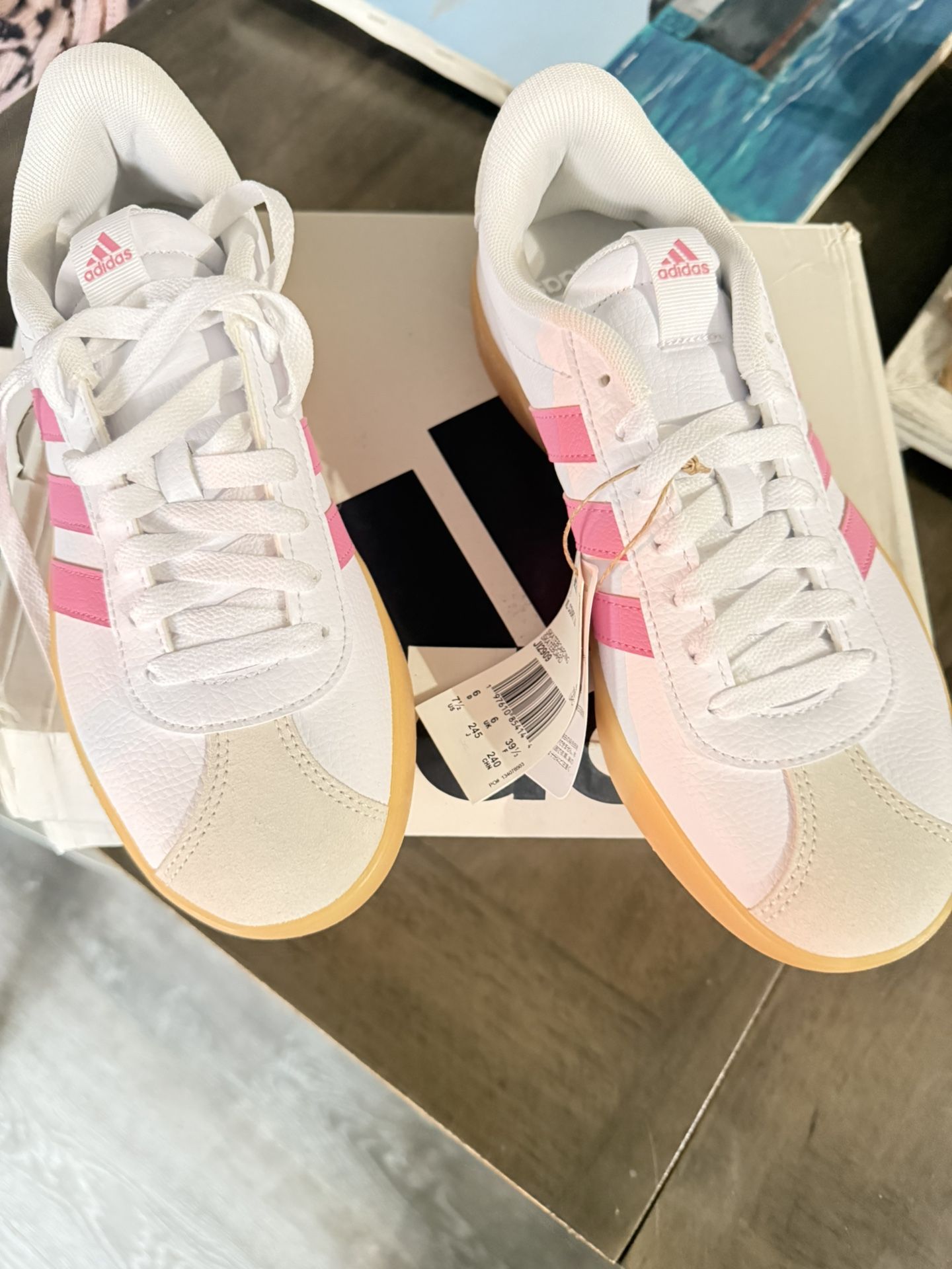 Adidas Samba In Pink And White