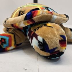 Sea Turtle Plush Pink Southwestern Design 16 Inch Stuffed Animal Toy kids Room Lady Loft Native