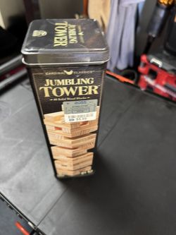 Cardinal Classics Jumbling Tower – 48 Wooden Blocks in Tin