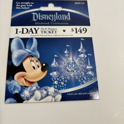 DISNEYLAND 60th Diamond Anniversary Passport Gift Cards 2015 Mint