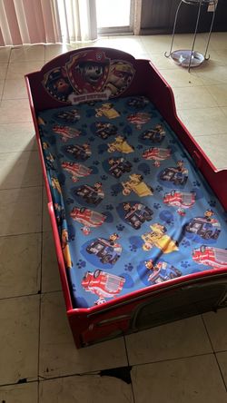 Paw Patrol Toddler Bed with Sheet and Matress