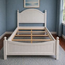 white Twin bed
