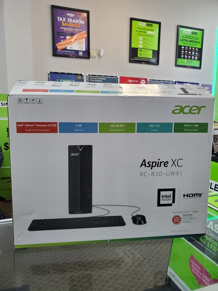 Acer Aspire Desktop 4Gb Ram 256Gb SSD Desktop Brand New In Box