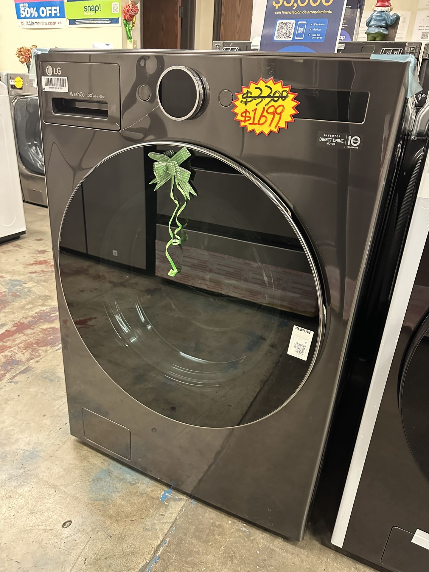 5.0 cu. ft. Mega Capacity Electric All-in-One Washer Dryer Combo