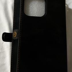 MODOS LOGICOS Case for iPhone 14 ProMax Detachable Wallet Folio][2 in 1][Zipper Cash Storage][4 Card Slots 1 Photo Window] PU Leather Purse with Remov