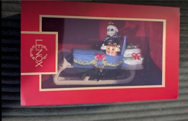 Lenox Disney Official Jack Skellington Sledding Porcelain Ornament Sealed