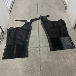 Motorcycle Chaps Leather Real Work Wear