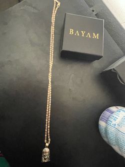 Gold Chain Necklace with Jesus Face Pendant