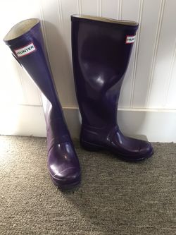Purple hunter boots - US size 5 - almost new