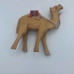 Olive Wood Carved Camel (QH)