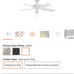 Hampton Bay Gazebo II 42 in. Indoor/Outdoor White Ceiling Fan