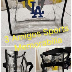 New Los Angeles Dodgers Clear Zippered Tote  (Stadium Approved)