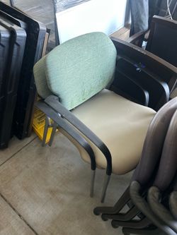 2 Two-Tone Office Guest Chairs