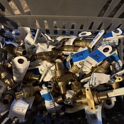 1/2-3/4 Pex Ball Valves All Sorts, 1/2 Copper Snubs